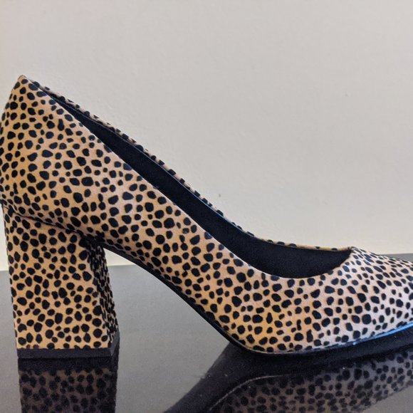 NWT Pointy toe Block Heel Pump - Sole Society CAPRA Animal Print Women's Sz 10 - Picture 2 of 4